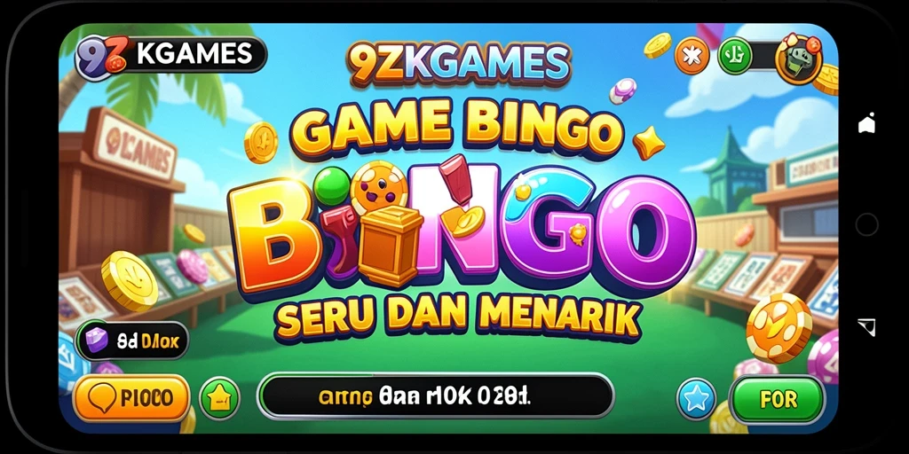 Tampilan gameplay seru dari 9ZKGAMES dengan berbagai nomor Bingo.