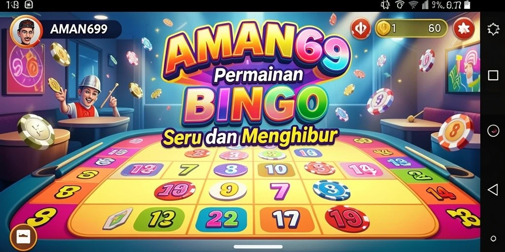 Gameplay seru dari AMAN69 yang menampilkan Bingo di layar.