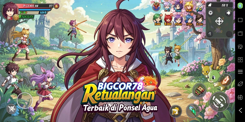Tampilan seru gameplay Anime dalam BIGCOR78