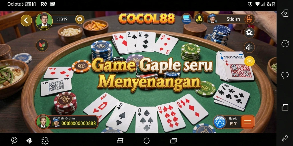 Screenshot COCOL88 menampilkan gameplay Gaple yang seru.