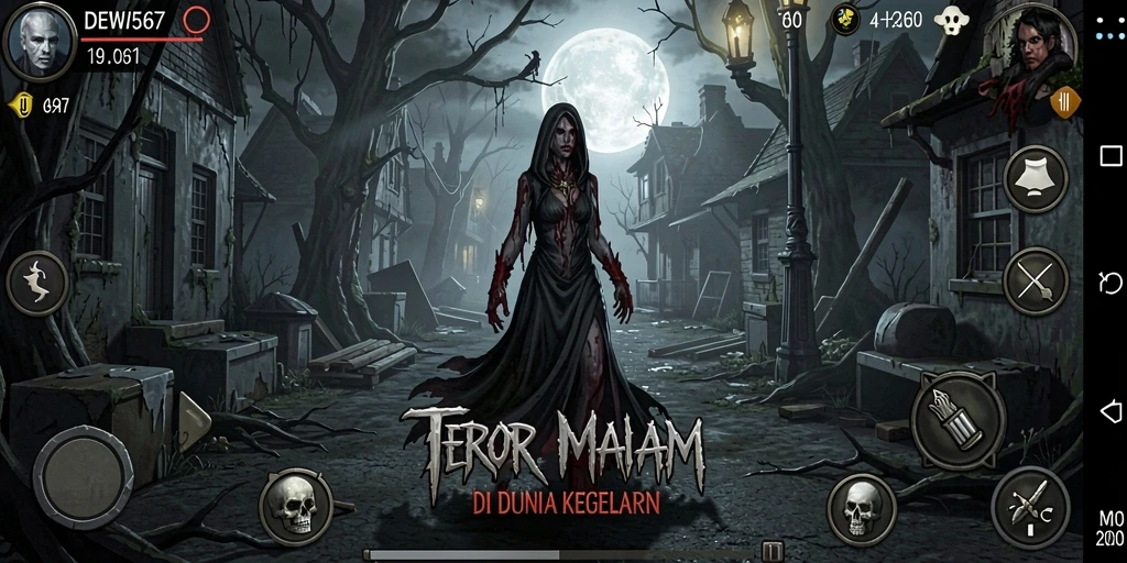 Screenshot gameplay DEWI567 menampilkan aksi mendebarkan di dunia horor.