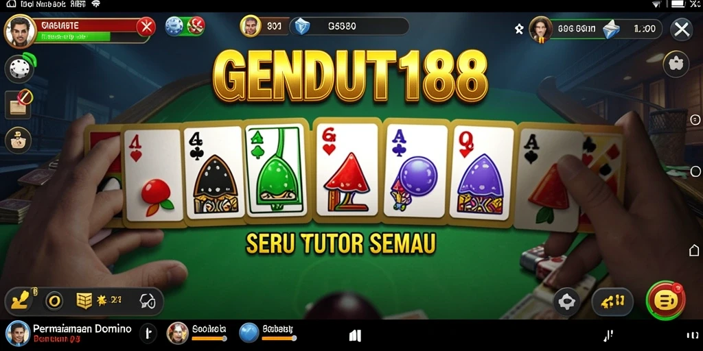 Tampilan menarik dari gameplay Domino GENDUT188.
