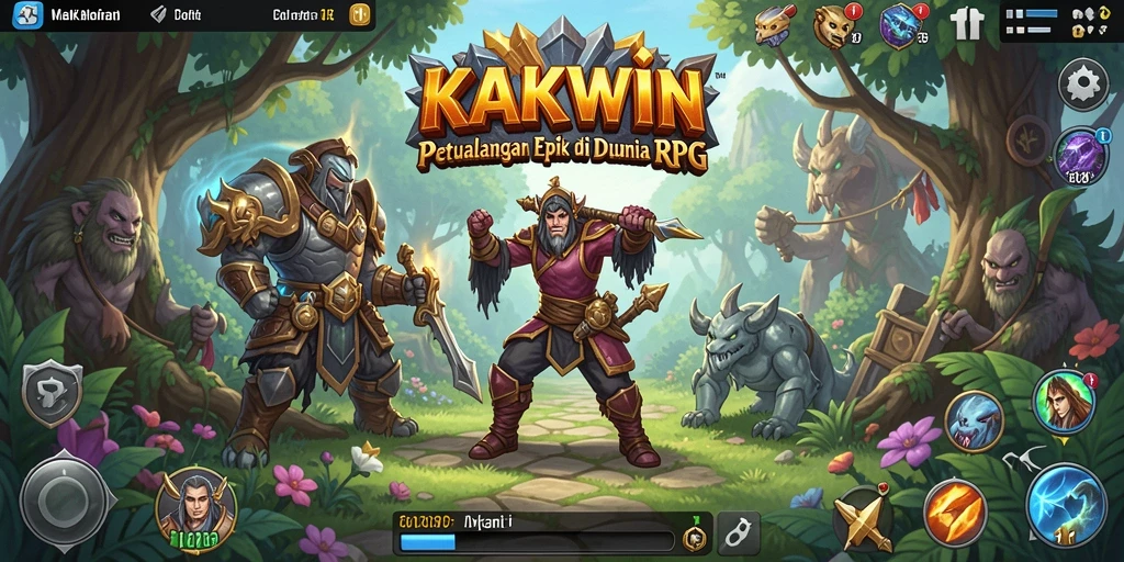 Tampilan gameplay KAKWIN yang menakjubkan di dunia RPG.