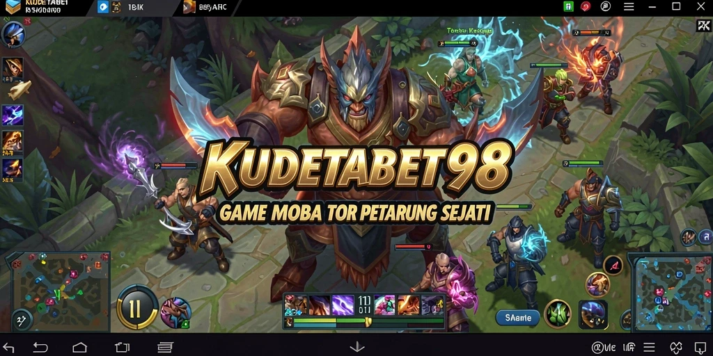 Tampilan dinamis gameplay MOBA di KUDETABET98.