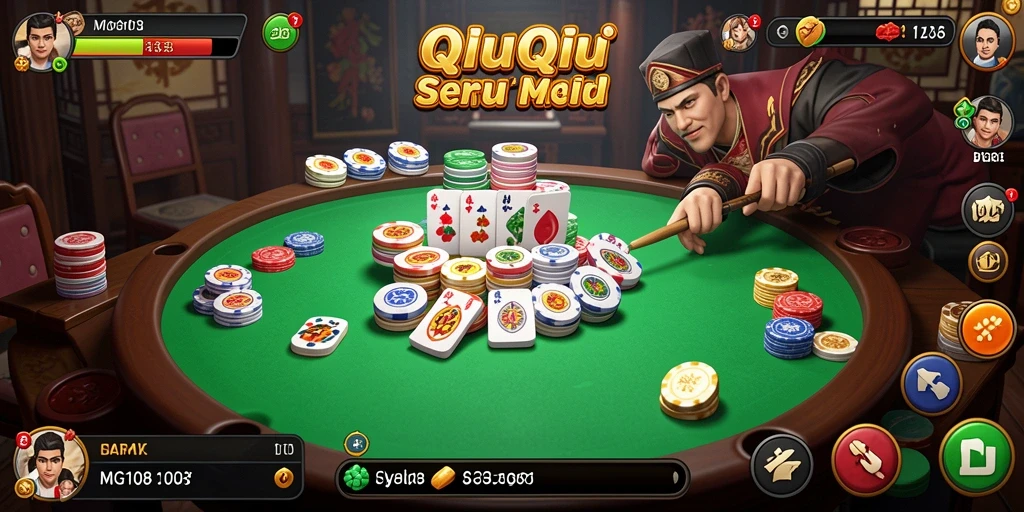 Screenshot MG108 menampilkan gameplay QiuQiu yang menarik.