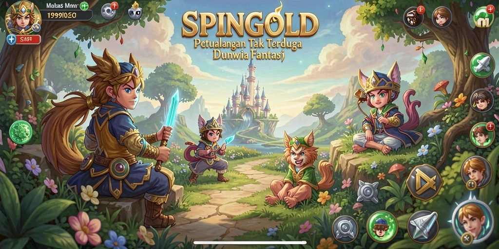 Gameplay menakjubkan di dunia petualangan SPINGOLD.