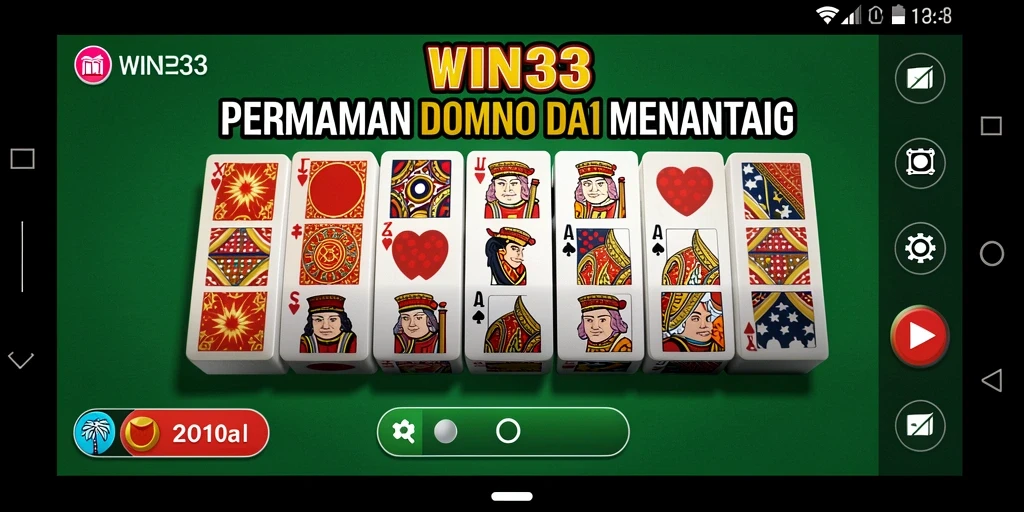 Tampilan gameplay Domino yang menarik dan penuh warna di WIN33.